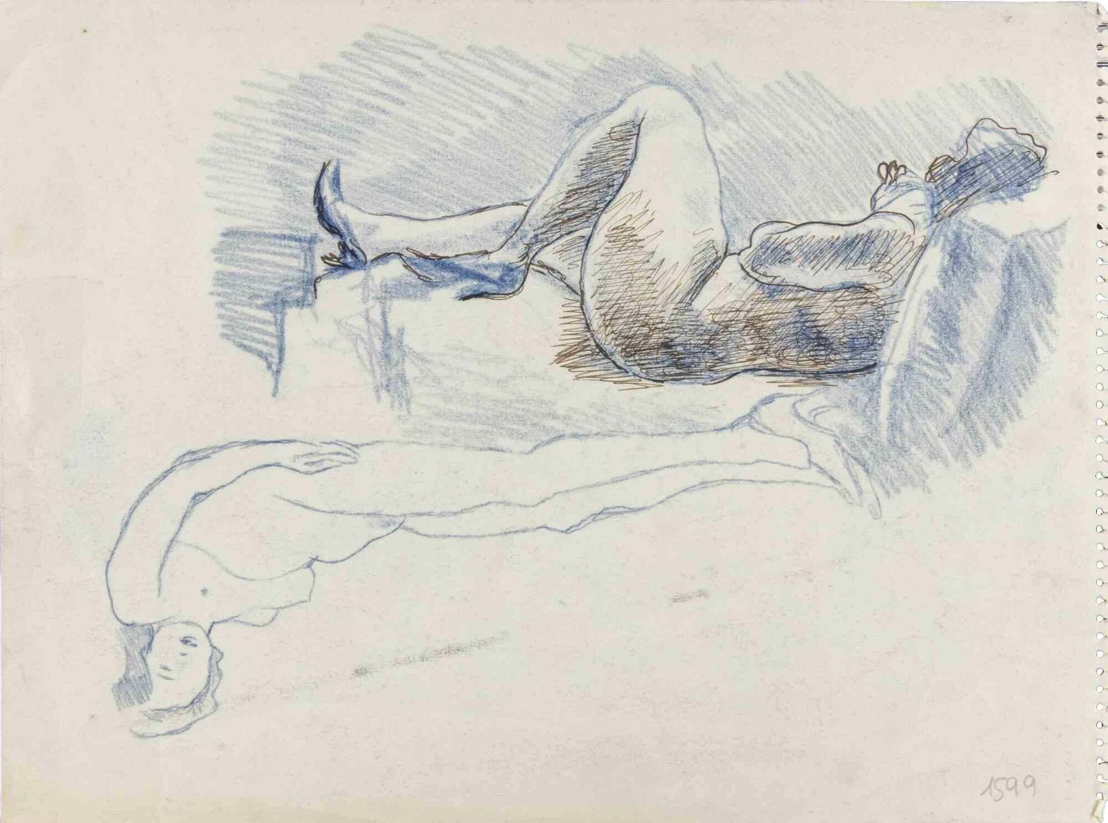 Mino Maccarinudes   Drawing By Mino Maccari   1934 Ca.1934 Ca.