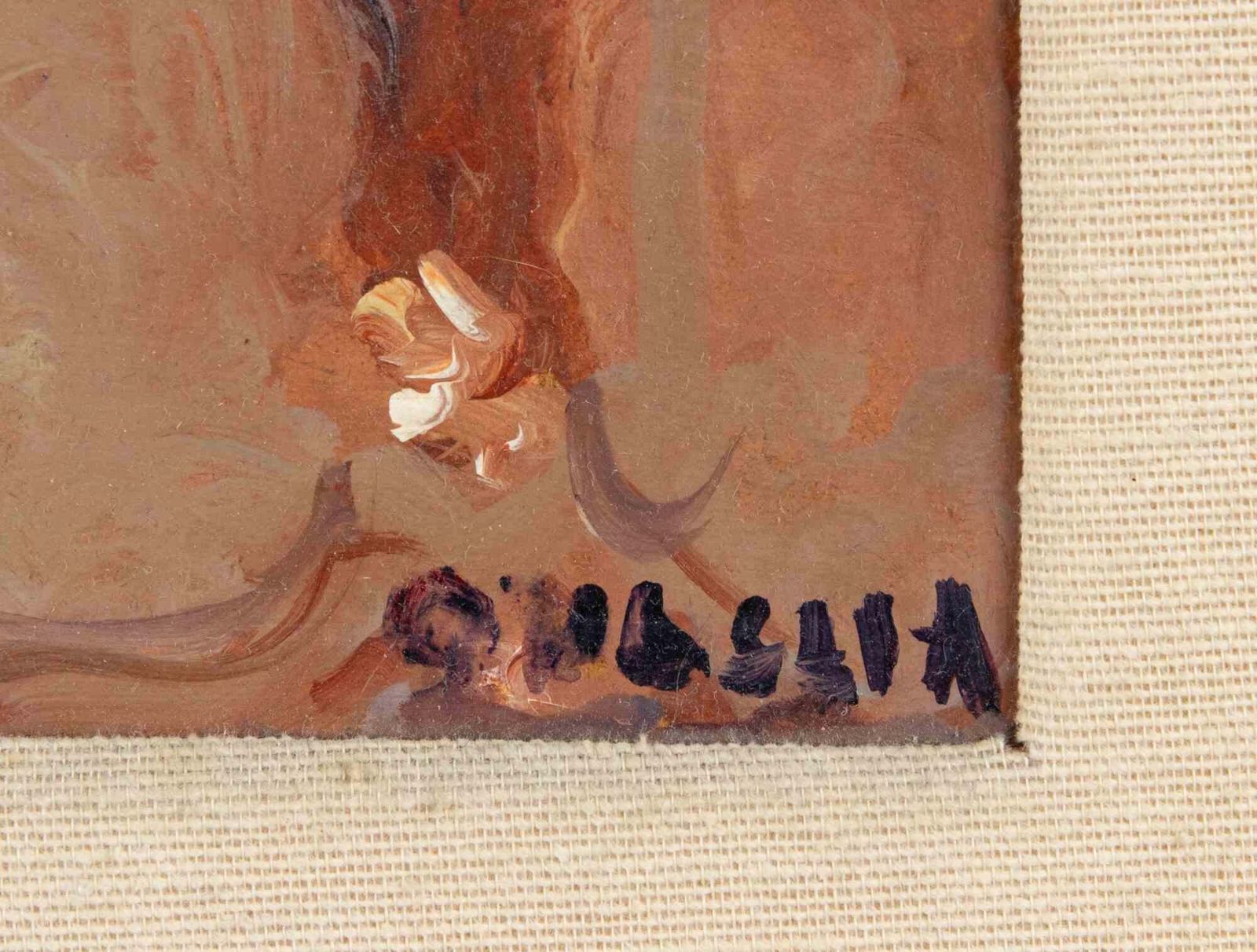 Carlo Quagliaview Of The Roman Countryside   Oil Paint By Carlo Quaglia   Mid 20th Centurymid 20th Century photo for sale