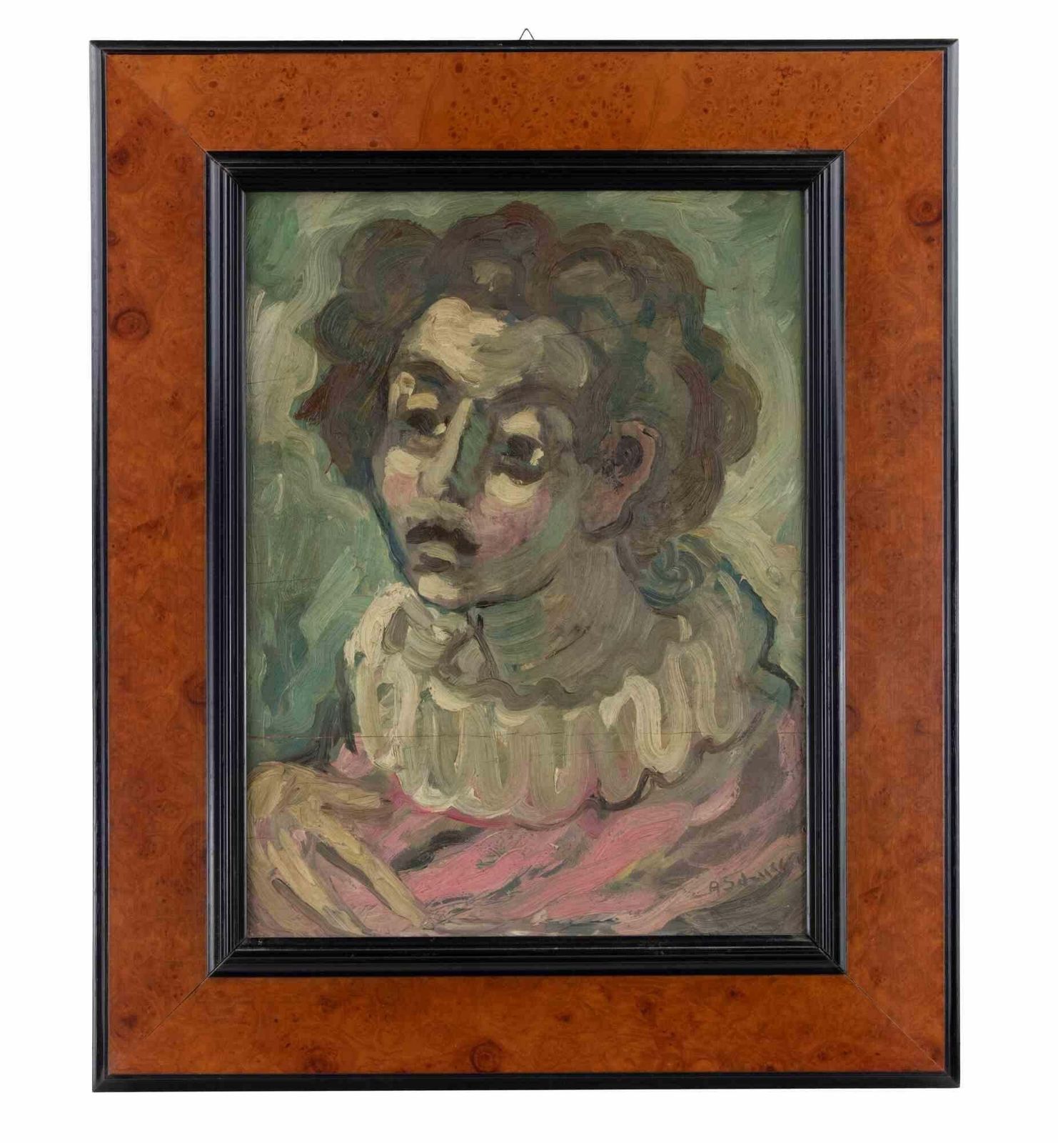 Achille Sdrusciaportrait Of Woman   Oil Paint By Achille Sdruscia   1970s1970s