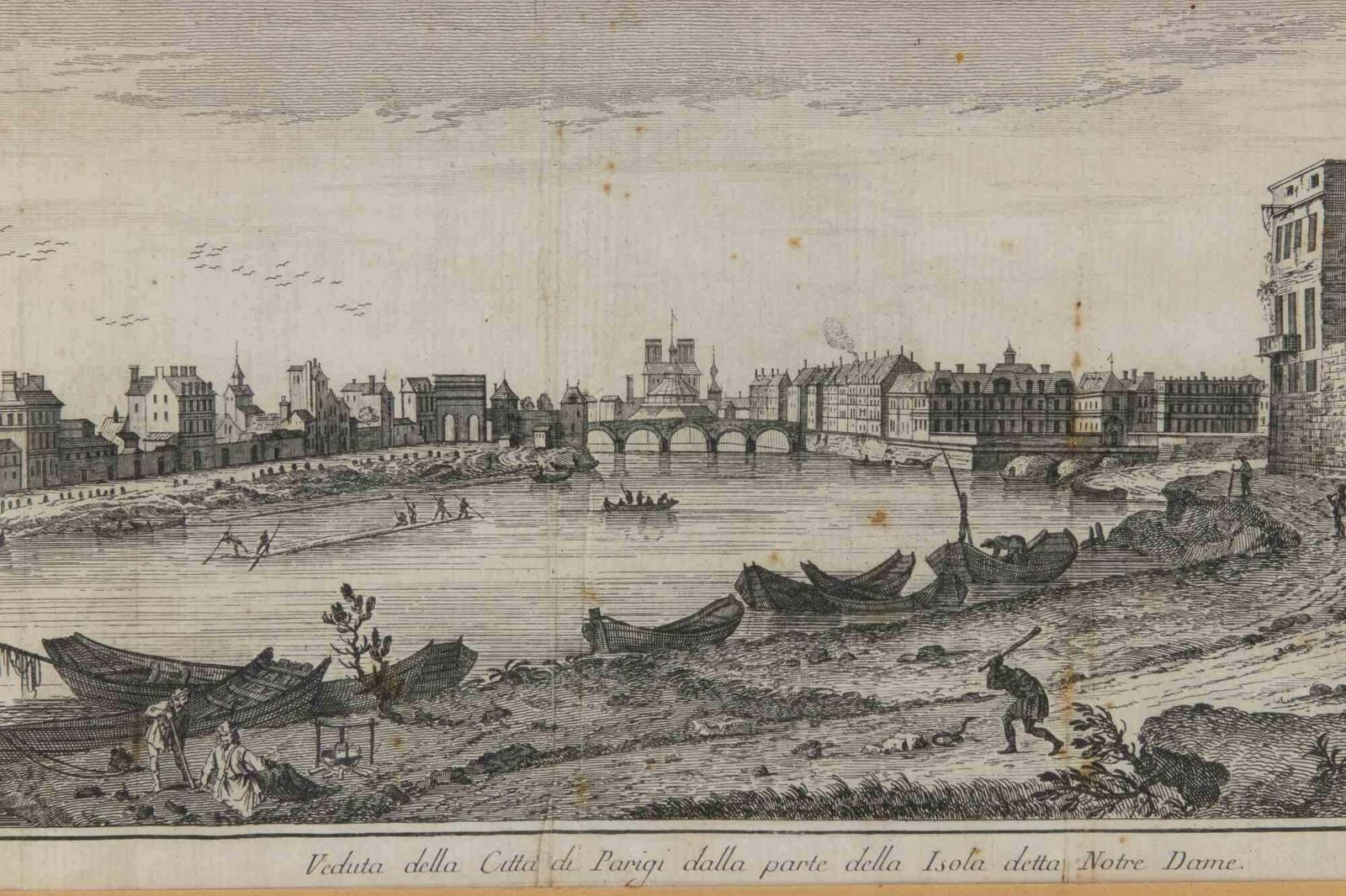 Unknownview Of The City Of Paris From The Side Of The Island Called...   Etching   17481748 photo furniture
