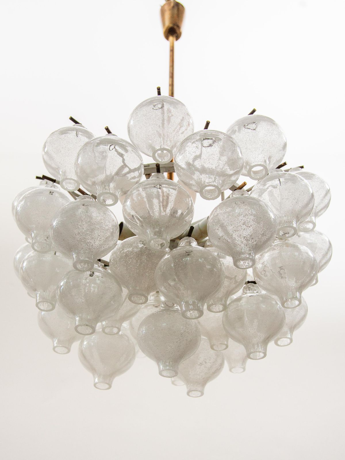Kalmar Onion Shaped Glass Chandelier, 1950s photo vinterior