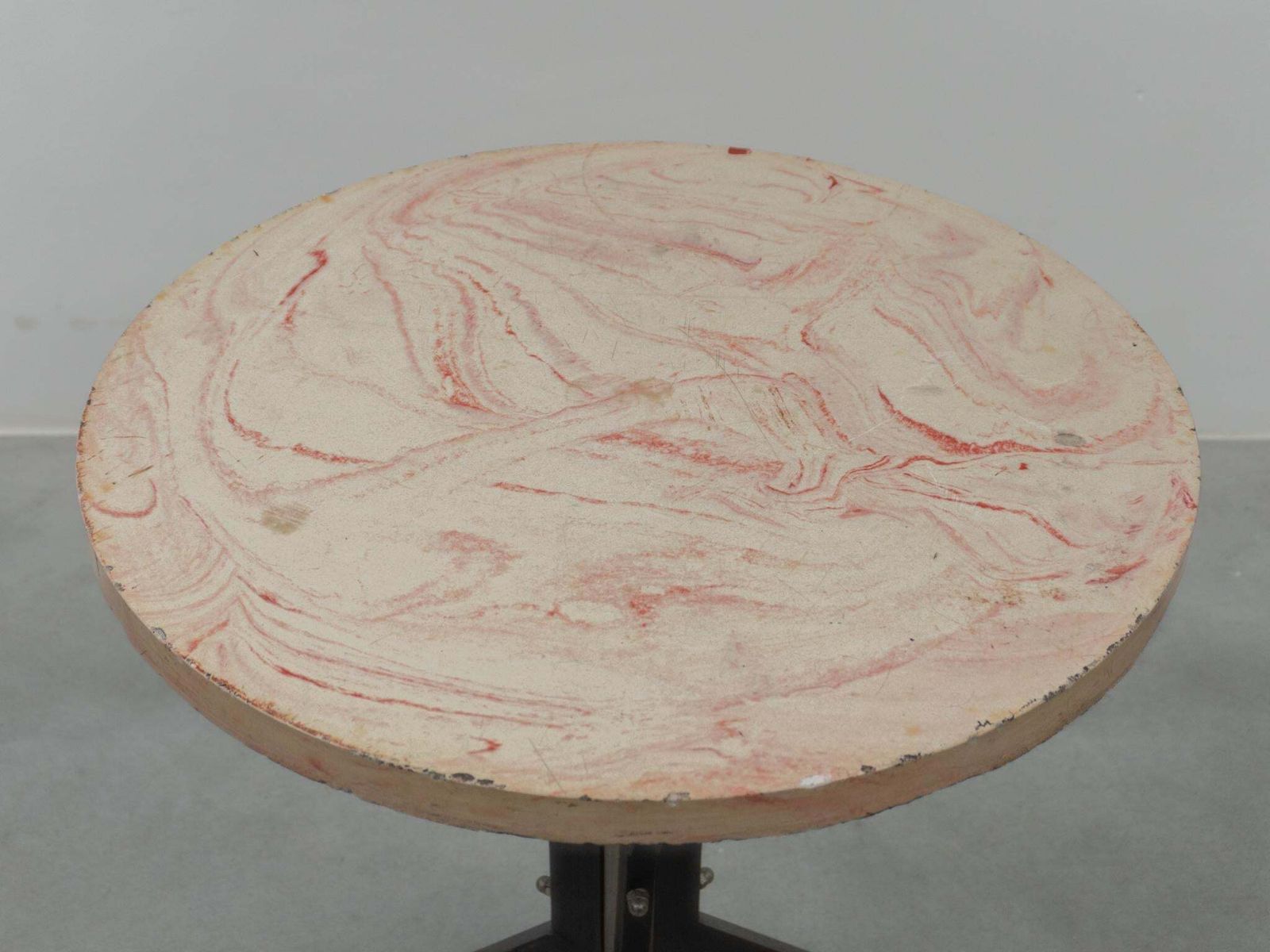 Set Of Two Round Outdoor Terrace Stone Top Tables, France, 1930s photo buy
