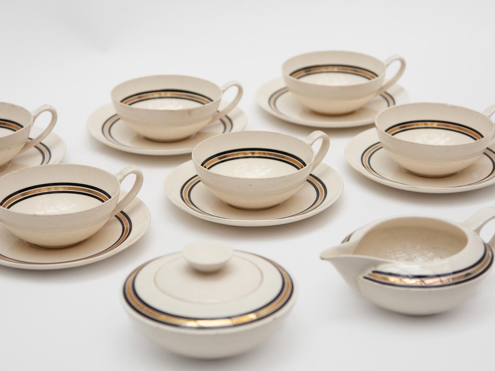 Home Decor Edmond Bellefroid Tea Set By Petrus Regout Maastricht, Bauhaus, Dutch Art Deco photo