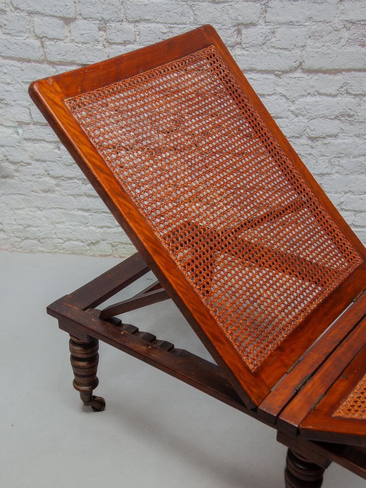 photo vintage Antique Exotic Folding & Adjustable Daybed "British Campaign Furniture" London