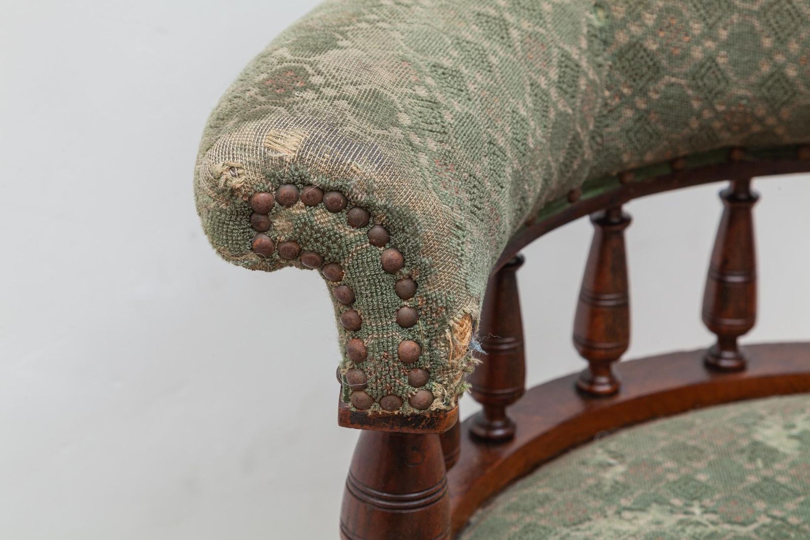 Antique Desk Swivel Captains Chair photo vintage