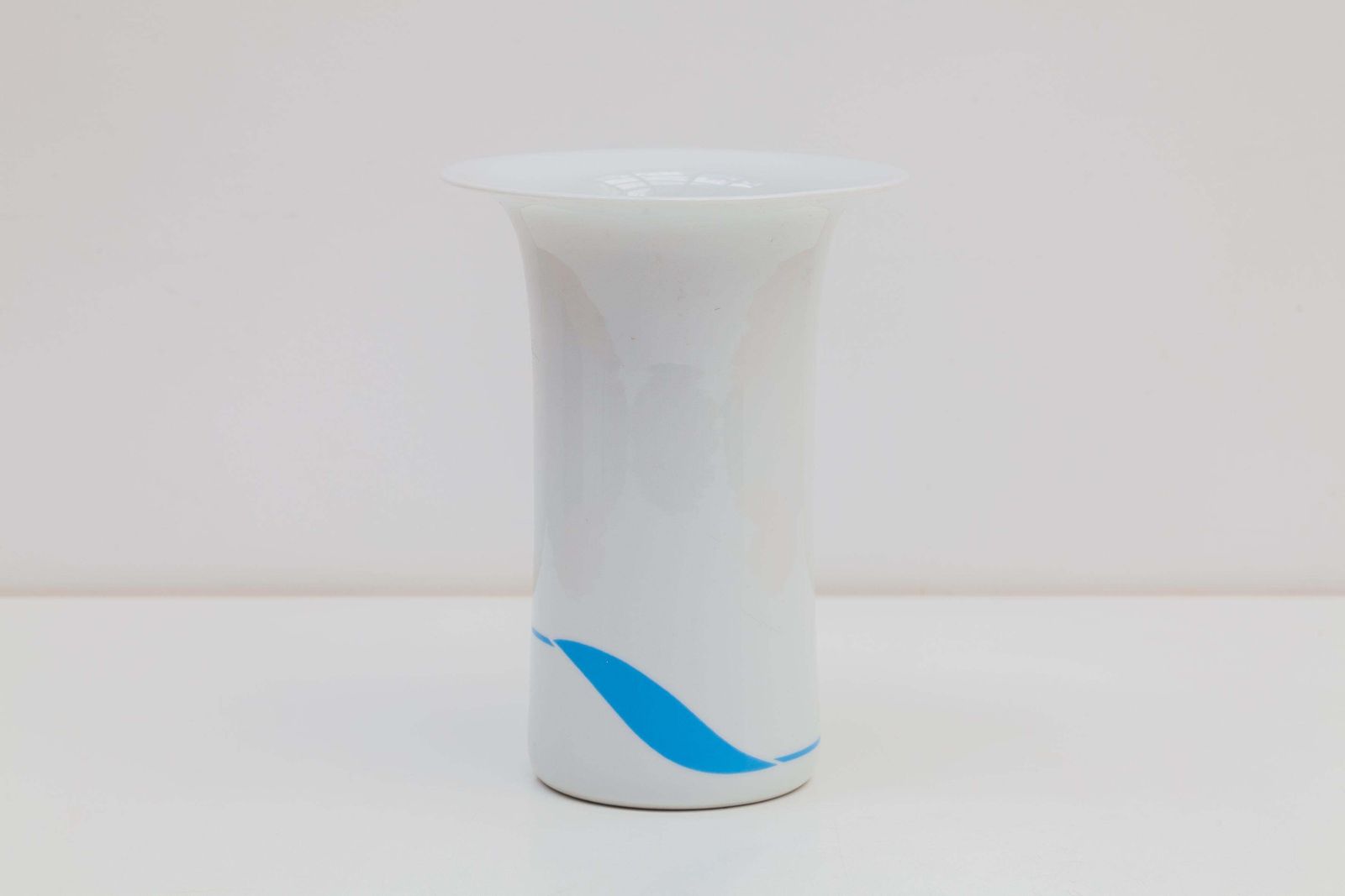 Pierre Cardin Porcelain Vase, Blue Wave, 1960s, France photo Home Decor