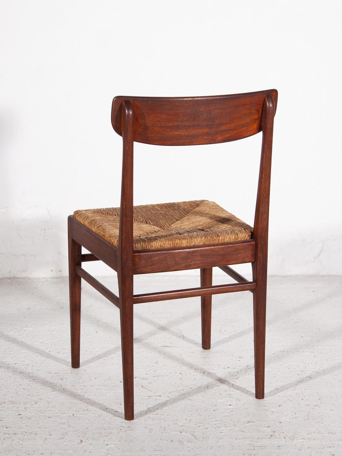 photo furniture Teak Dining Chairs With Rattan Sea, T 1959, Belgium