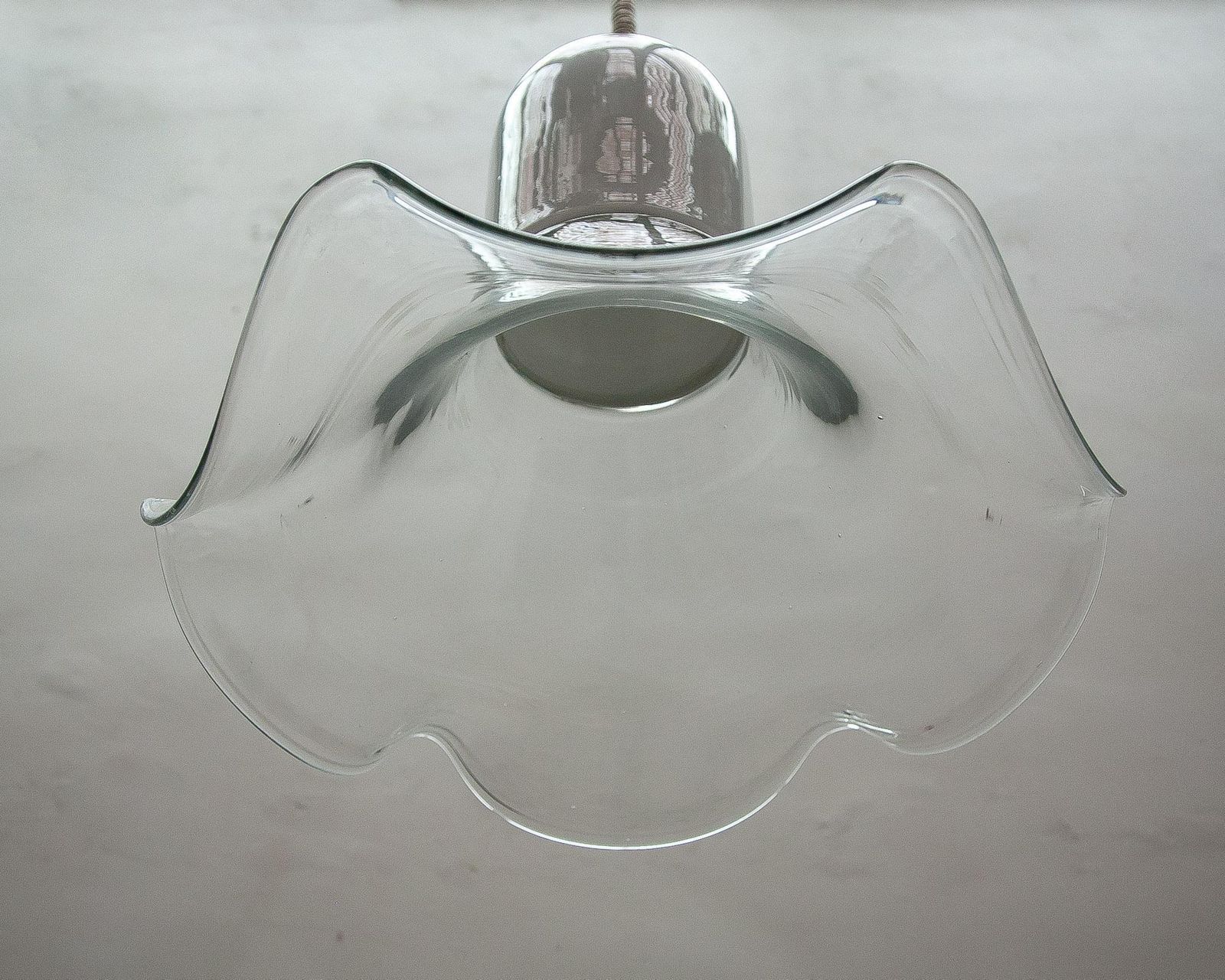 Leucos Clear And Opal Chandelier By Roberto Pamio & Renato Toso, 1970s photo vintage