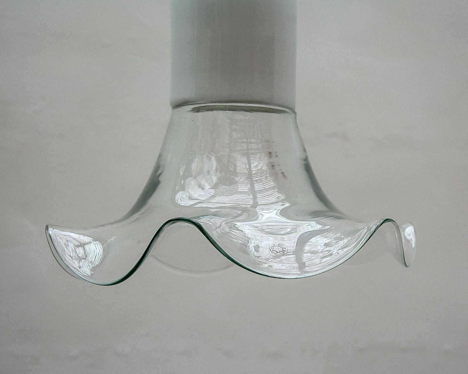 photo for sale Leucos Clear And Opal Chandelier By Roberto Pamio & Renato Toso, 1970s
