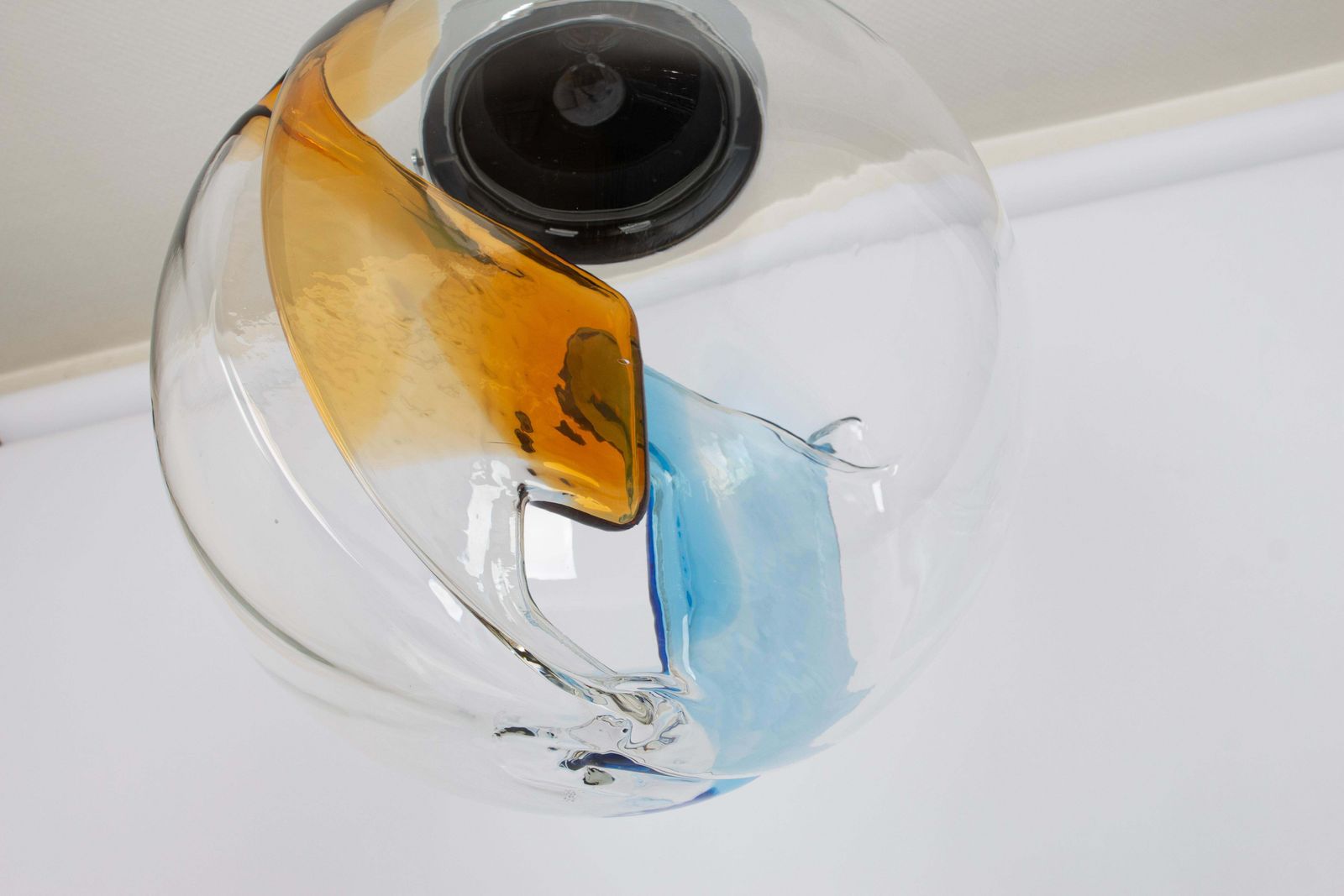 Stunning Murano Ball Pendant Light By Toni Zuccheri For Kaiser, Germany, 1970s photo buy
