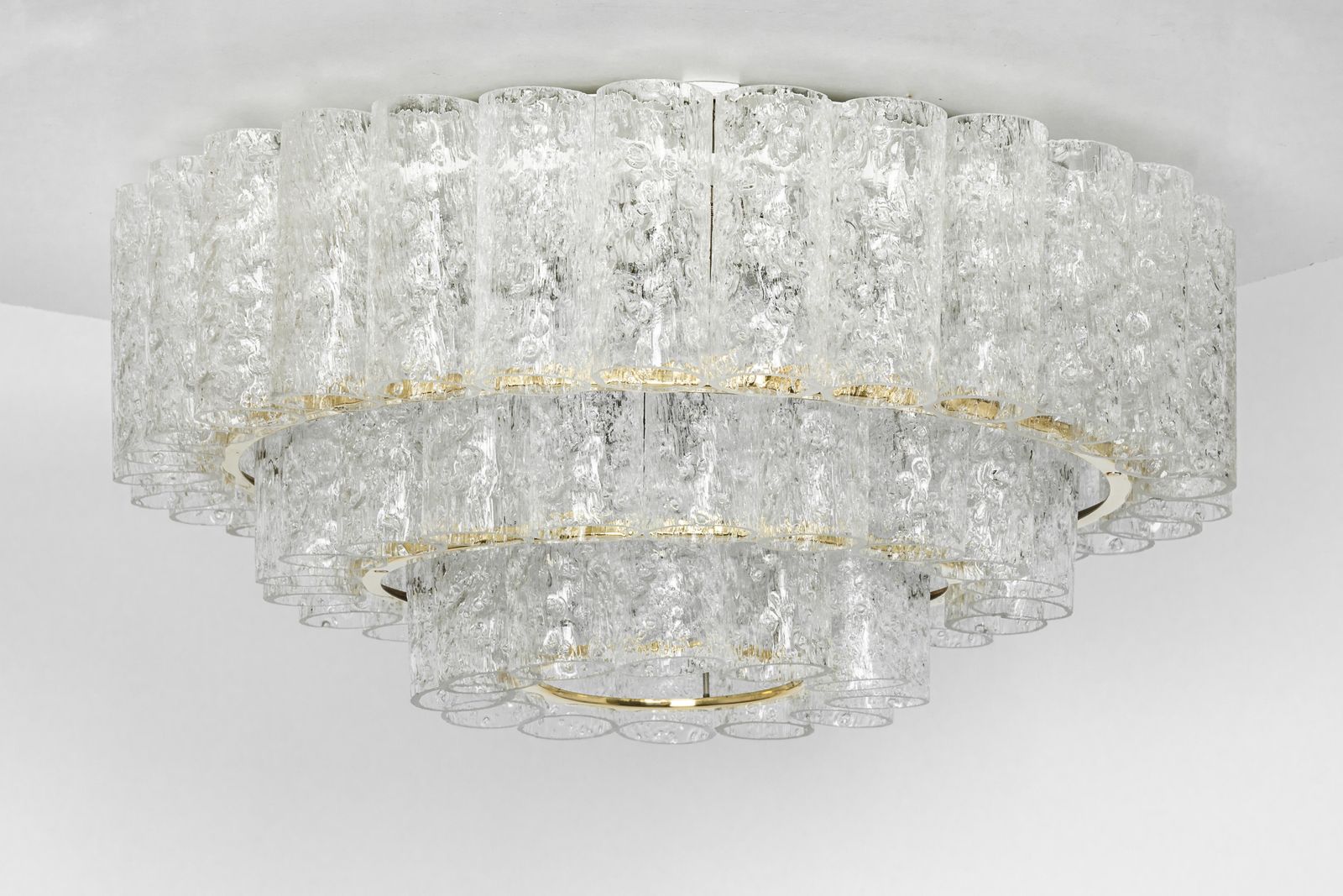 photo furniture 1 Of 2 Stunning Murano Ice Glass Tubes Chandelier By Doria, Germany, 1960s