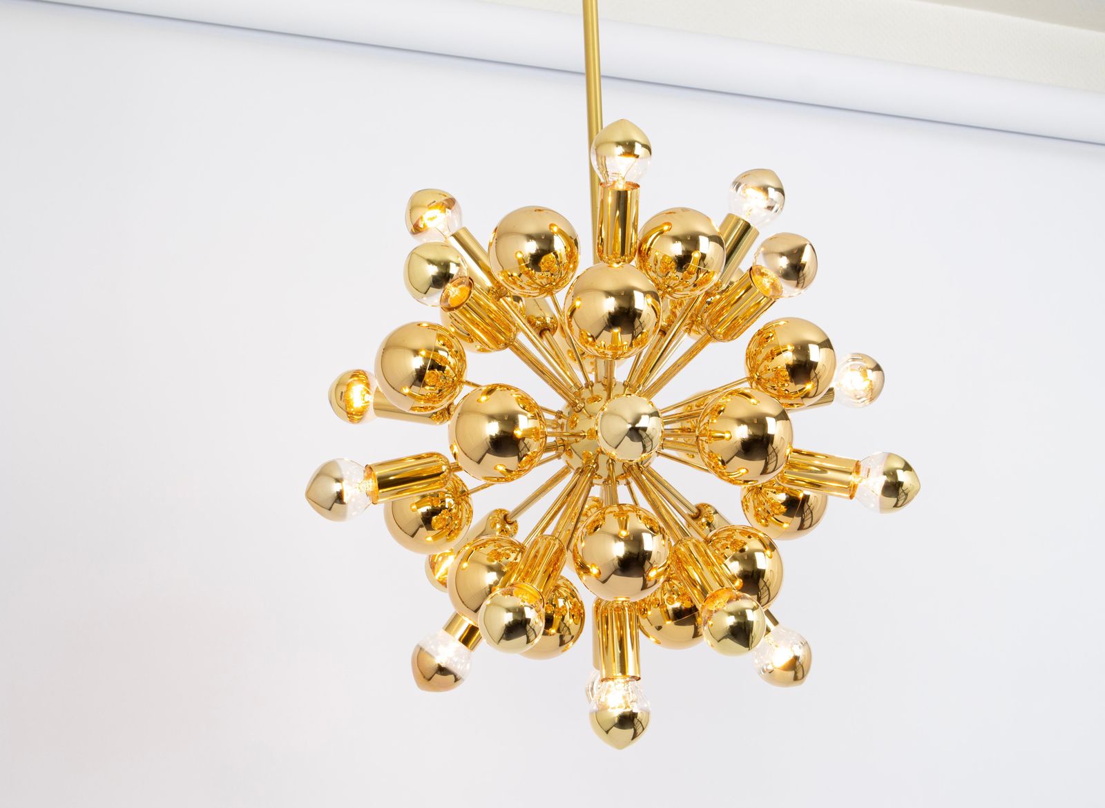 Rare Brass Space Age Sputnik Chandelier By Cosack, Germany, 1970s photo vintage