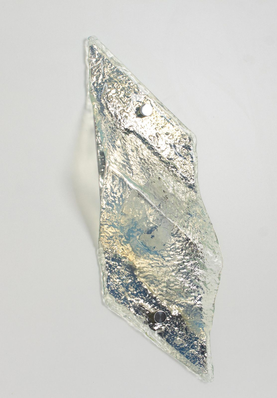 1 Of 7 Large Blue Murano Glass Wall Lamp By Carlo Nason For Mazzega, Italy, 70s photo vinterior