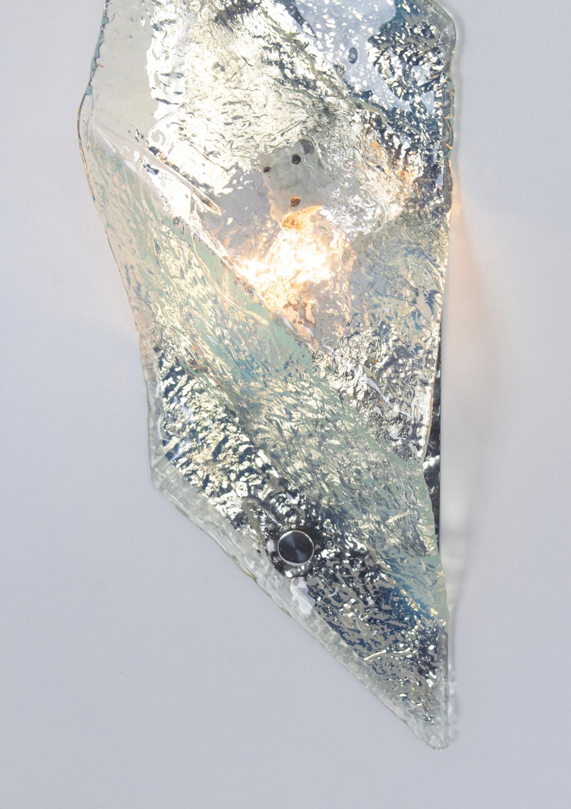 photo vinterior 1 Of 7 Large Blue Murano Glass Wall Lamp By Carlo Nason For Mazzega, Italy, 70s