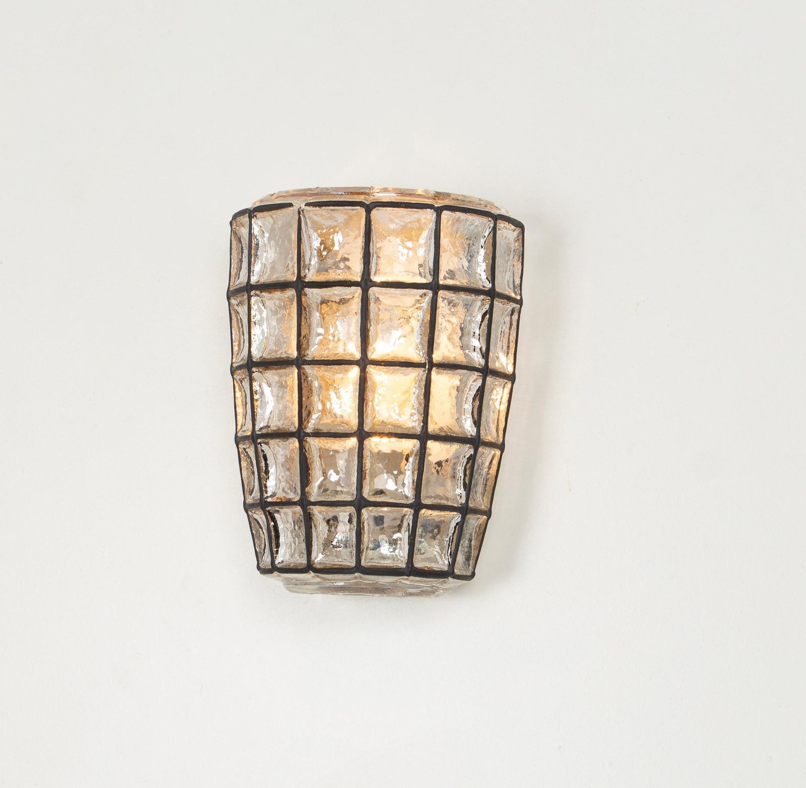 photo for sale 1 Of 2 Pairs Of  Wall Lights Sconces Iron Glass By Limburg, Germany, 1960s
