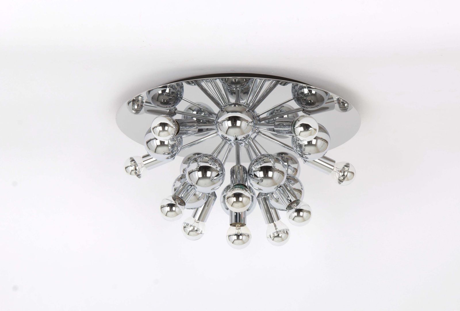 1 Of 2 Large Sputnik Flushmount Or Wall Sconce By Cosack, Germany, 1970s photo Lighting