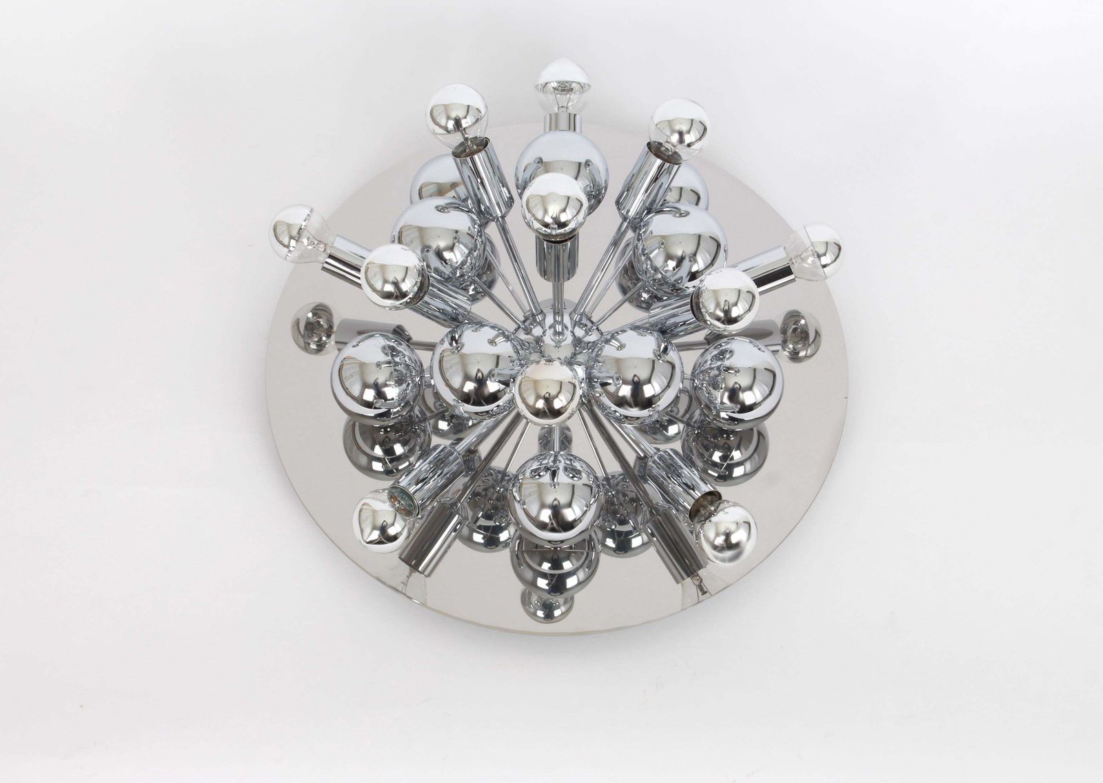 1 Of 2 Large Sputnik Flushmount Or Wall Sconce By Cosack, Germany, 1970s photo vinterior