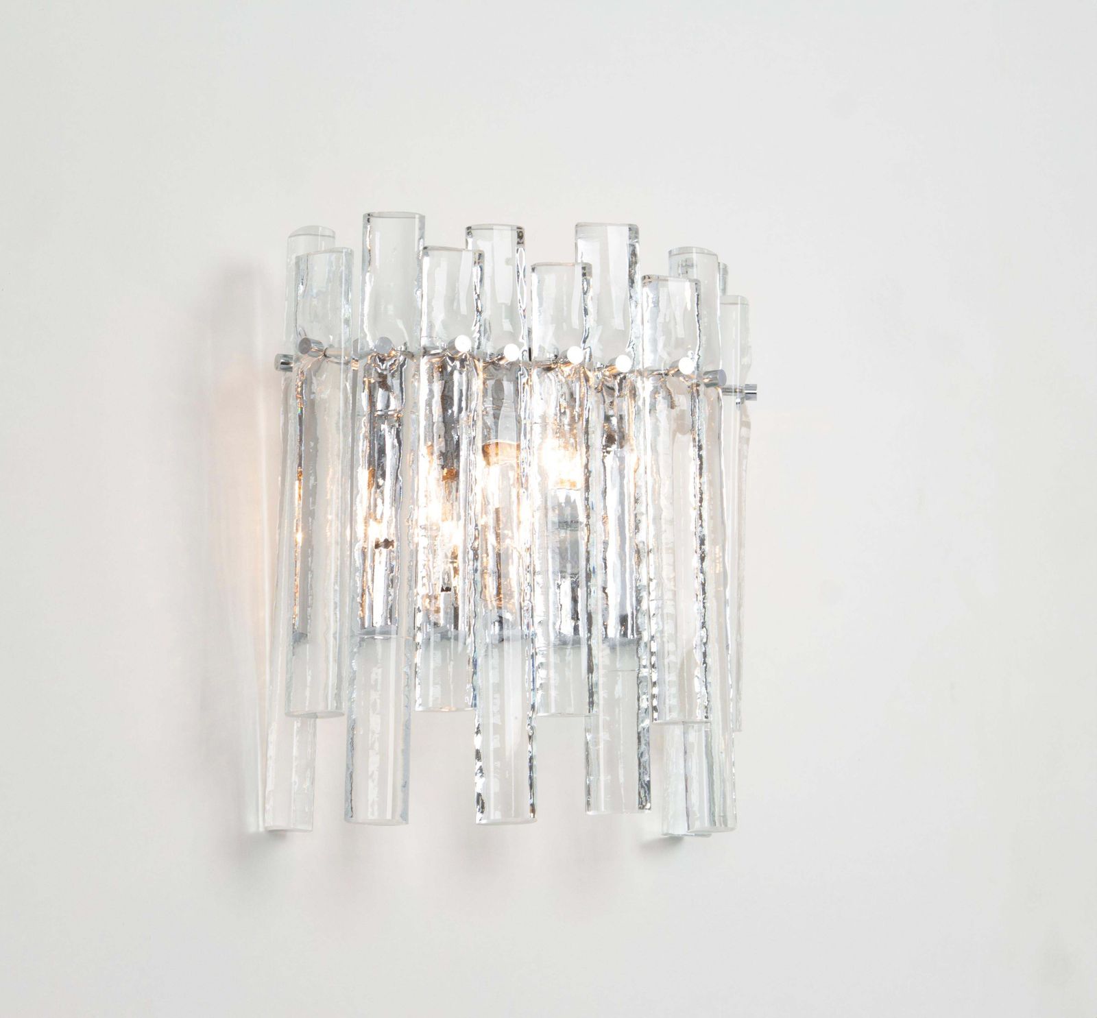 Pair Of Stunning Crystal Rod Sconces By Kinkeldey, Germany, 1970s photo 1201.0