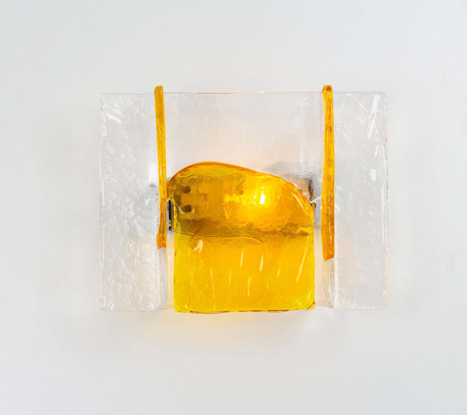 Set Of 2 Murano Glass Sconces Wall Lights By Mazzega, Italy, Circa 1970s photo vinterior