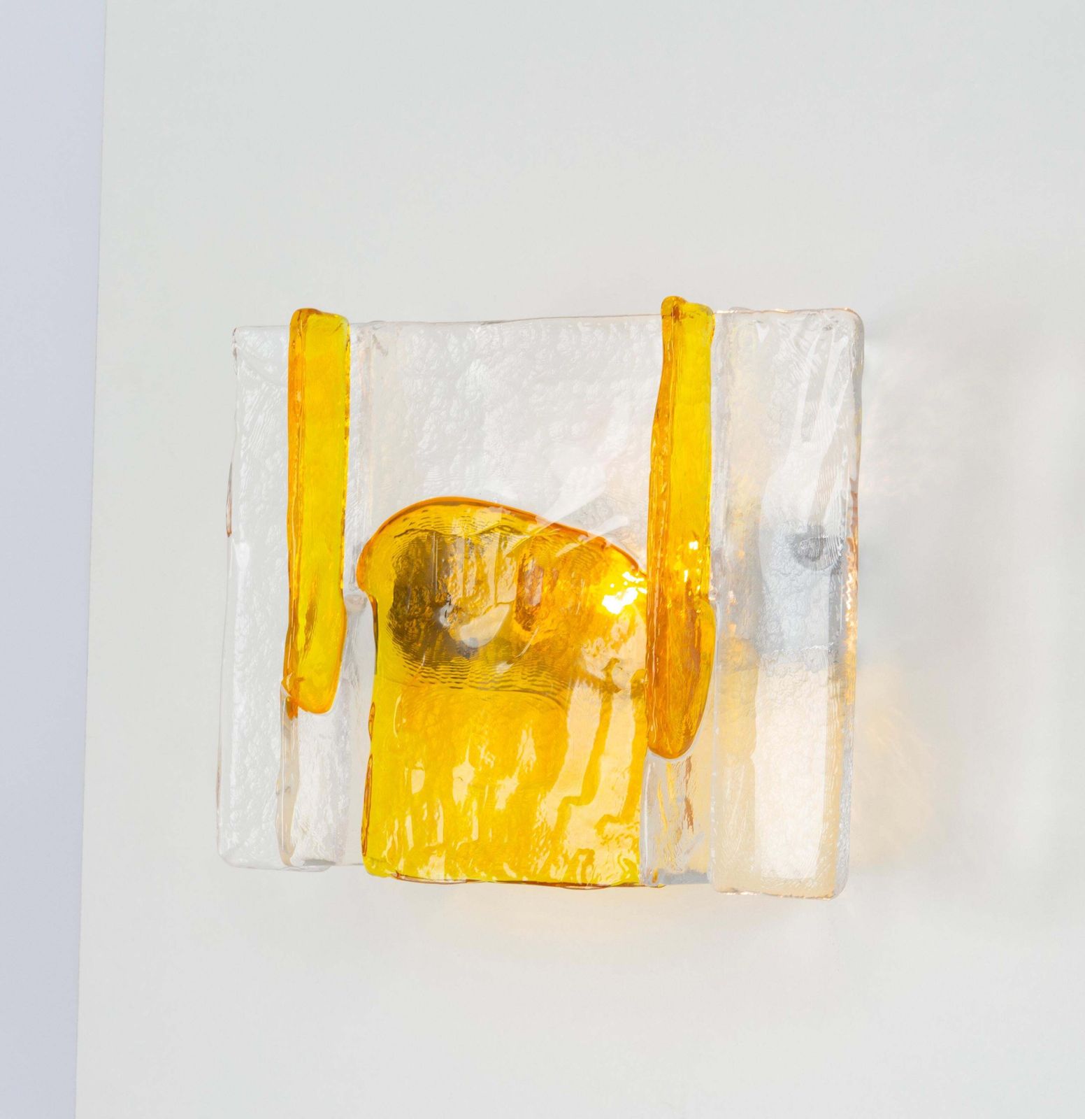 Set Of 2 Murano Glass Sconces Wall Lights By Mazzega, Italy, Circa 1970s photo buy