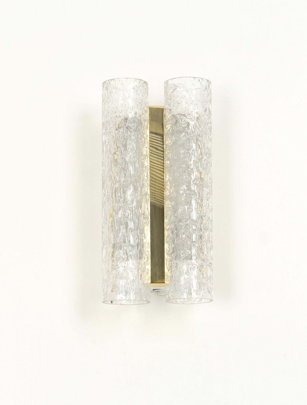 1 Of 7  Brass Or Ice Glass Wall Sconces By Doria, Germany, 1960s photo buy