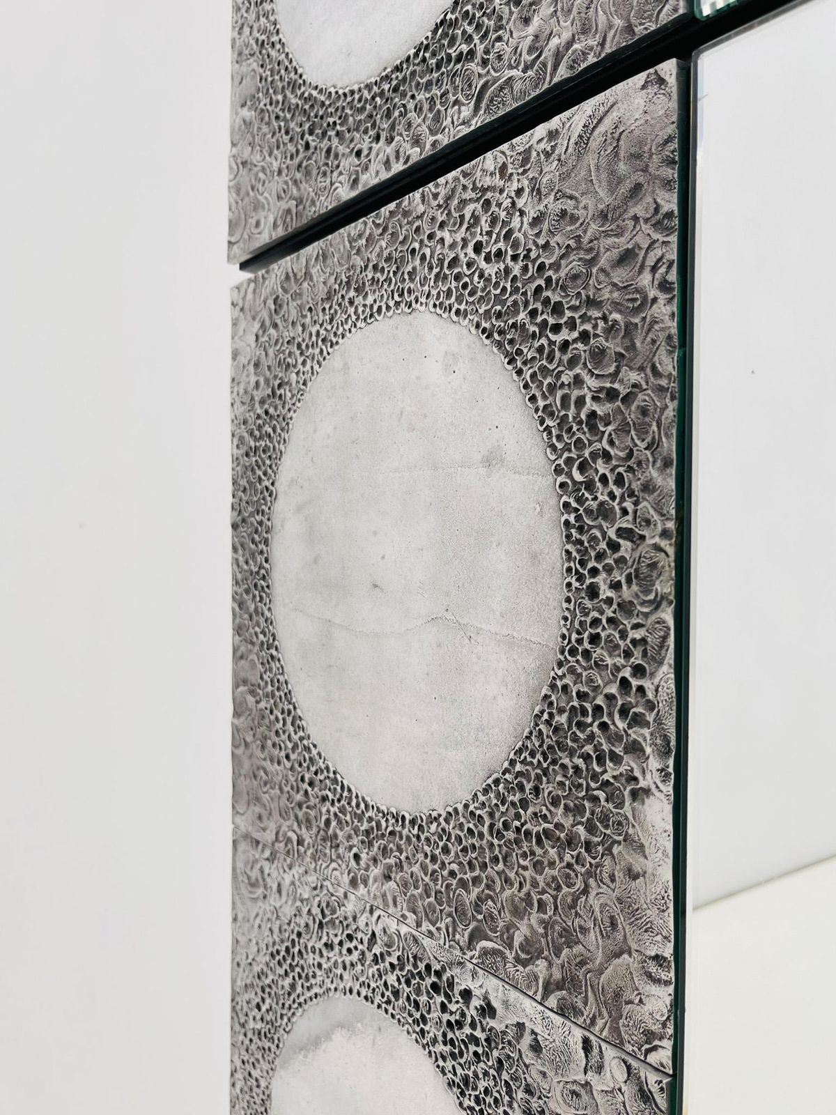 A Pair Of Cast Aluminium Mirror By Garinei Bia photo 4717.0