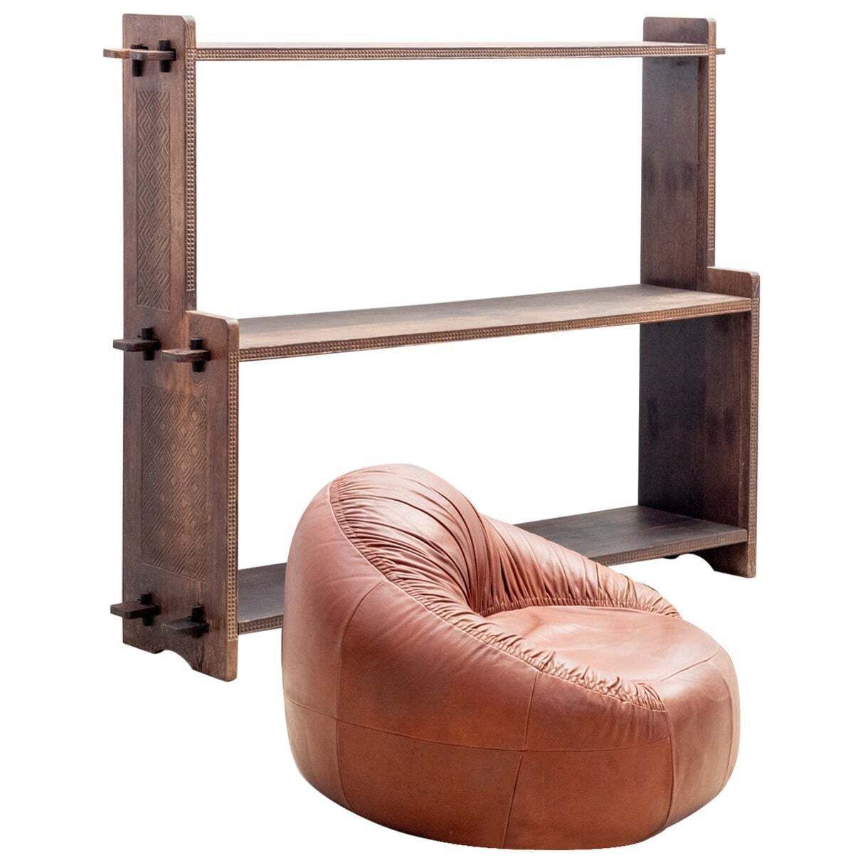 Bookcase Console In Wenge, Africa 1960s