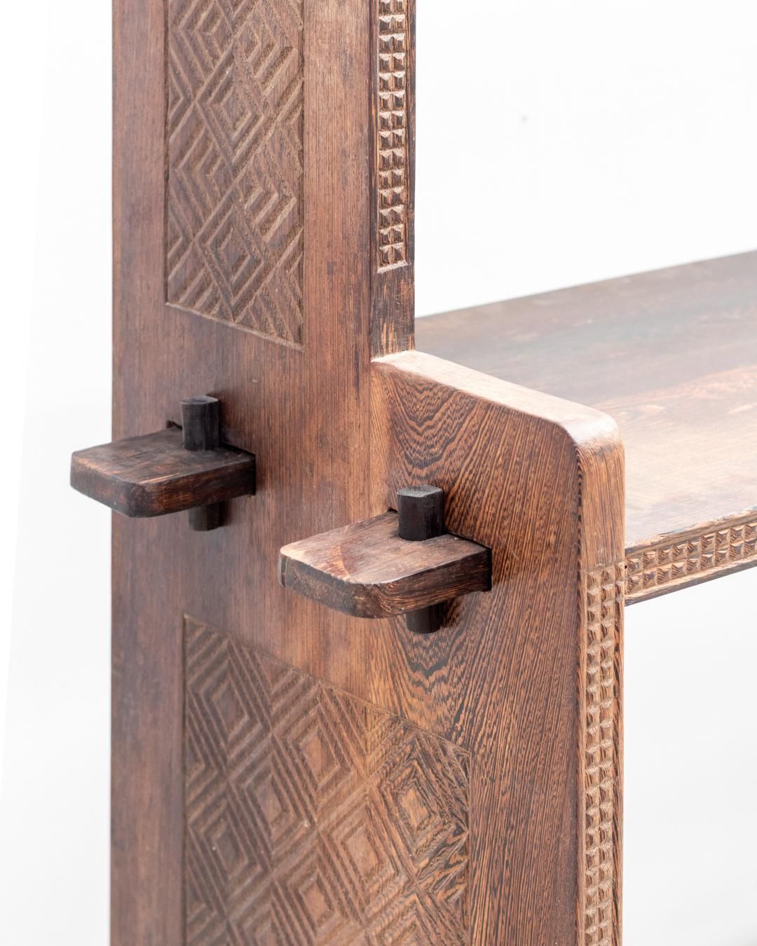 Furniture Bookcase Console In Wenge, Africa 1960s photo