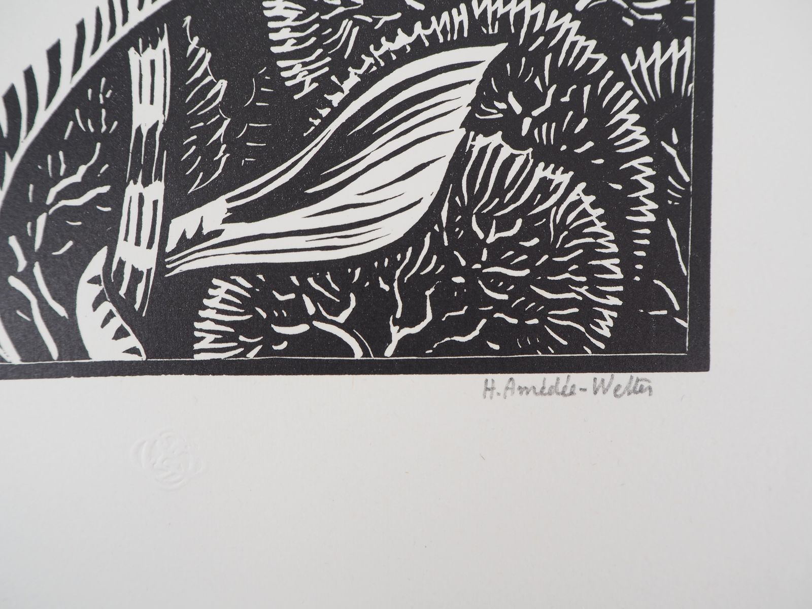 Henri Amedee Wetterlife In The Sea : Mermaid Maternity   Original Wooodcut, Handsigned & Numbered1922 photo vinterior