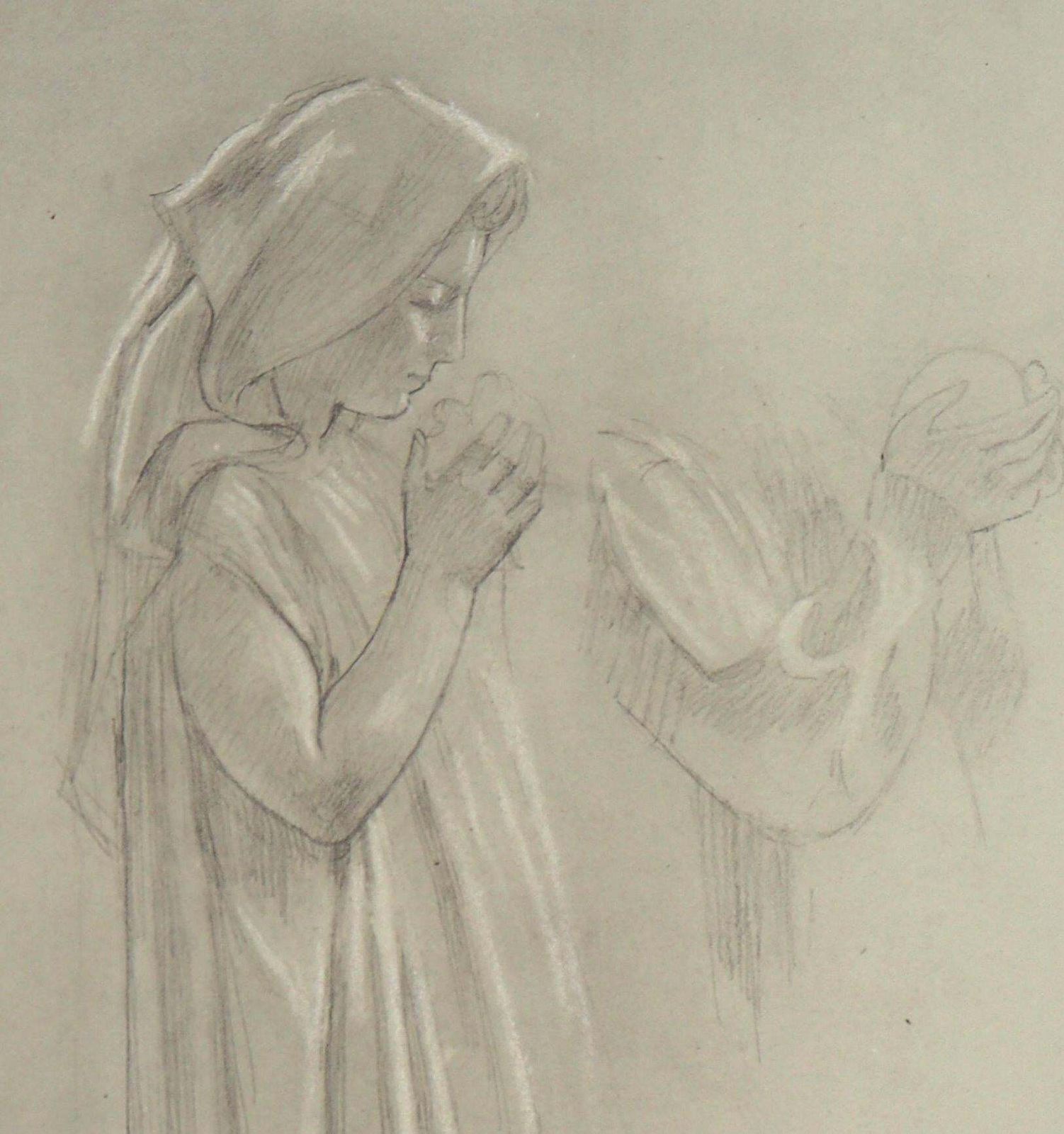 Maurice Denisstudy Of A Praying Woman   Lithograph Signed1918 photo 257.0