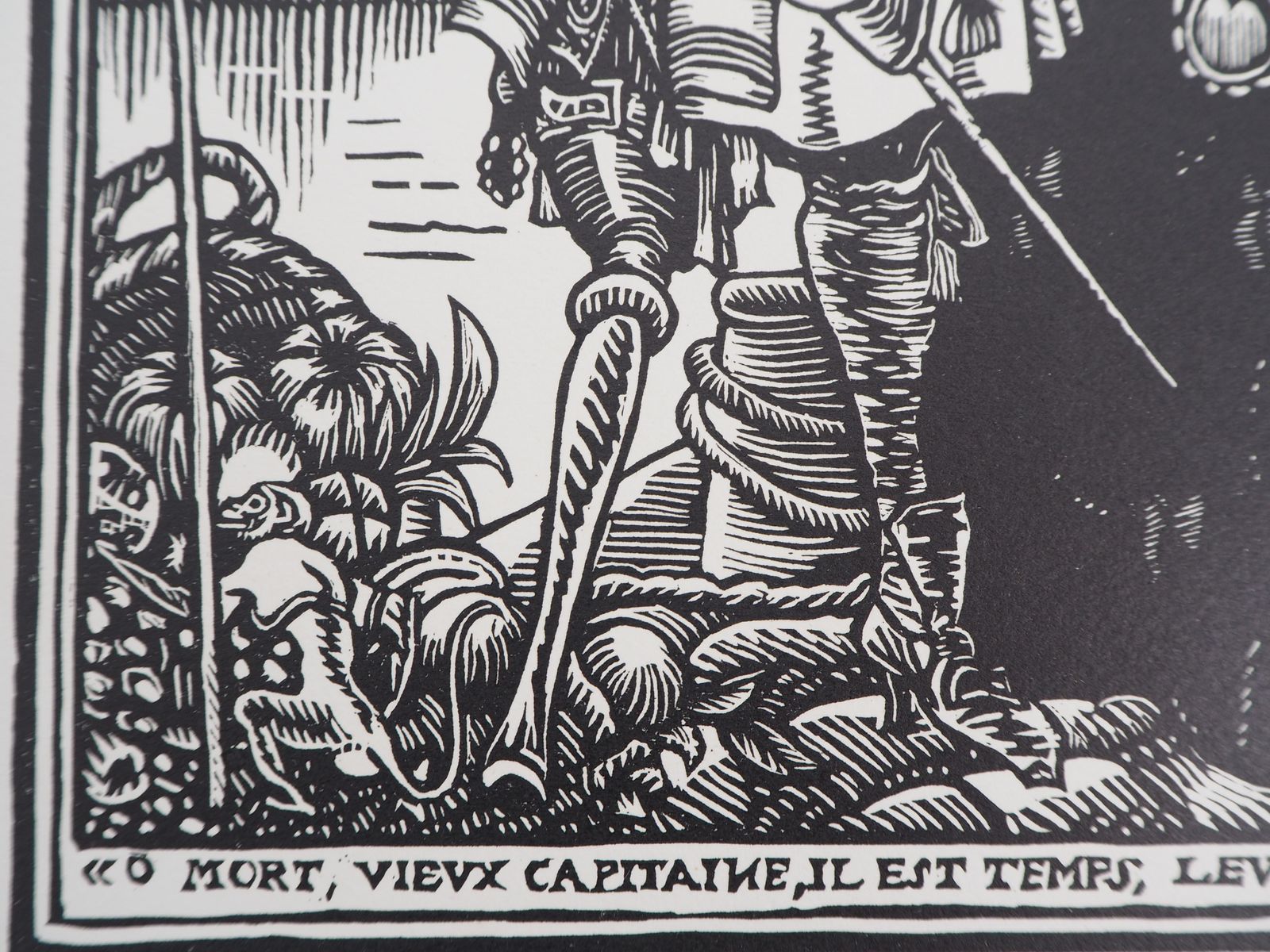 Maximilien Voxvanity : Death, My Old Captain   Original Wooodcut, Handsigned & Numbered1921 photo Art