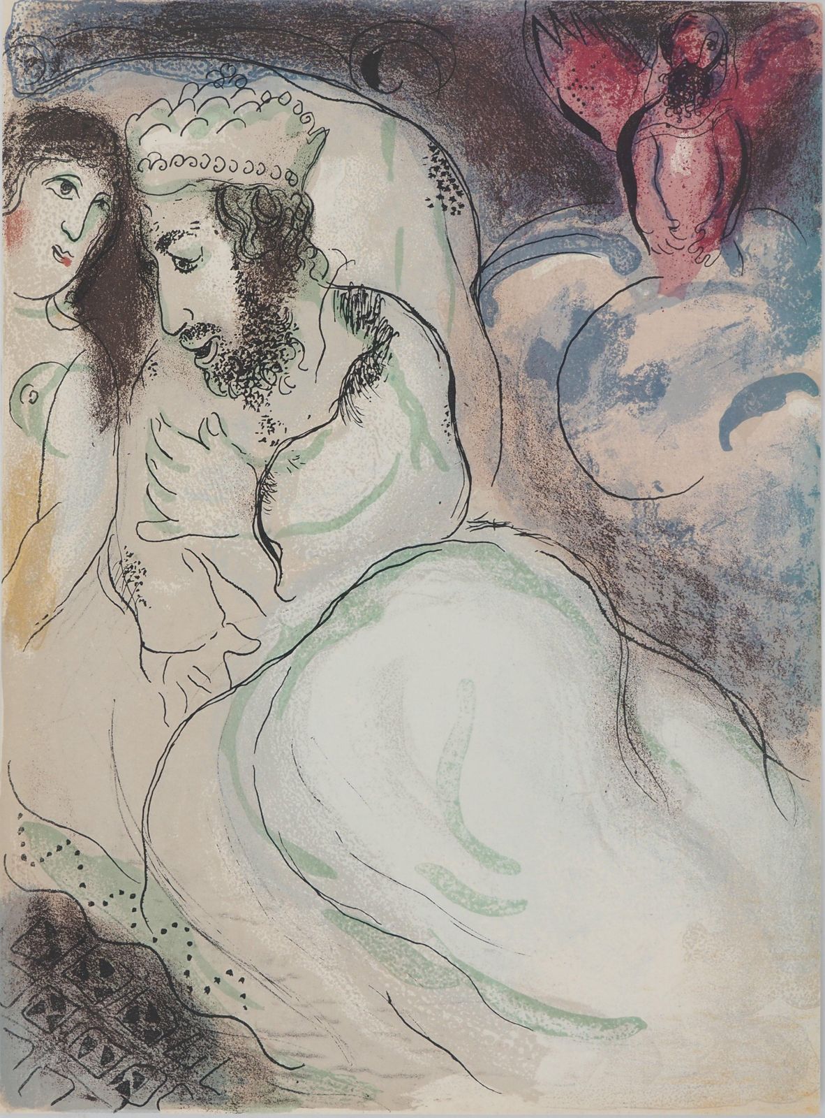 Marc Chagallthe Bible : The Dream Of Abimelech   Original Lithograph (Mourlot #239)1960 photo for sale