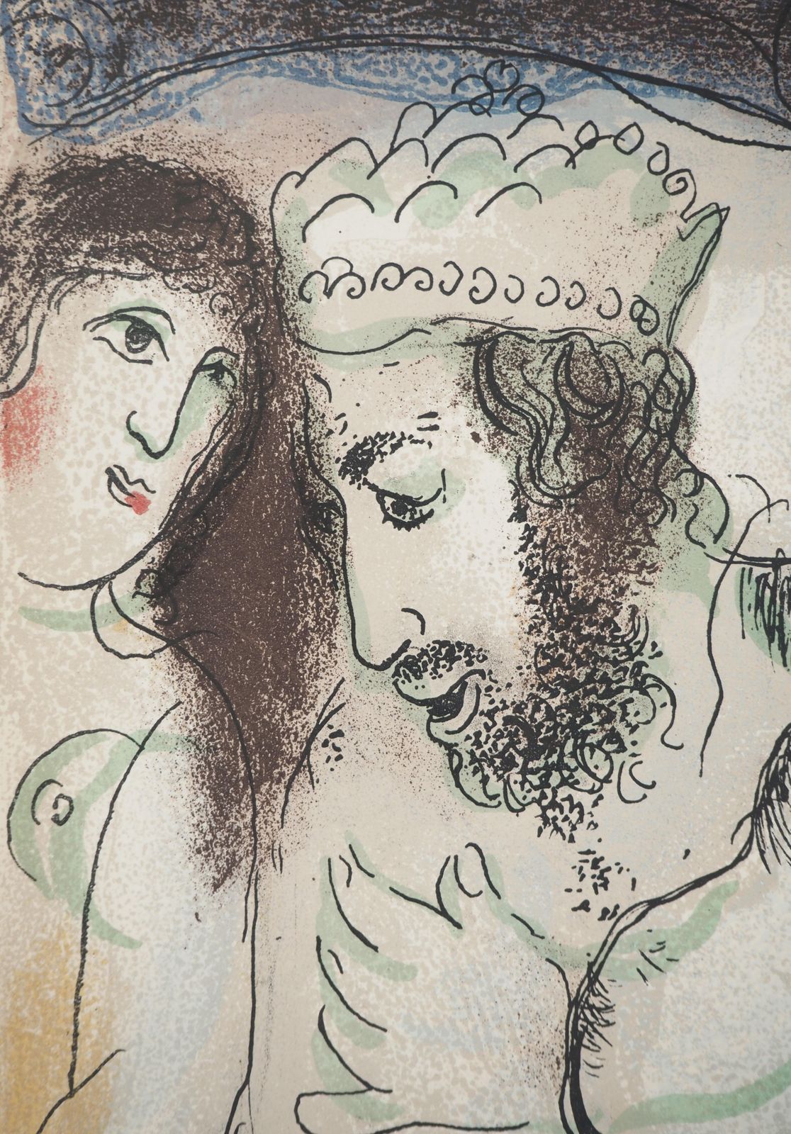 Marc Chagallthe Bible : The Dream Of Abimelech   Original Lithograph (Mourlot #239)1960 photo vinterior