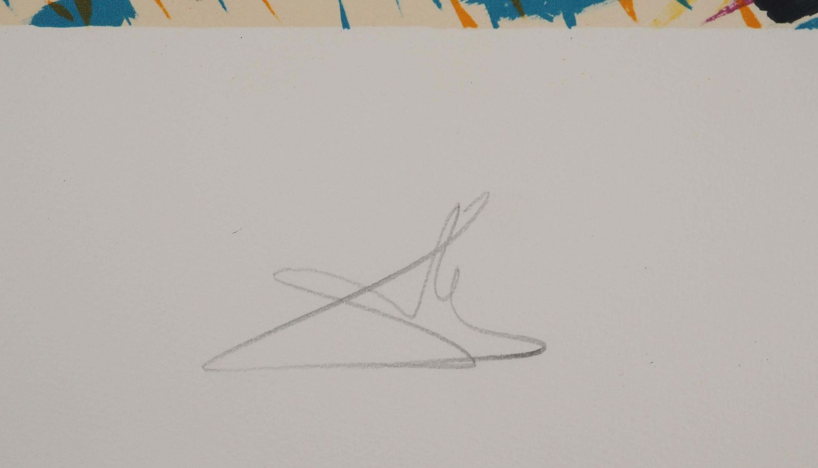 Salvador Dalí­The Vitraux : The Angel   Original Lithograph Handsigned (Field #74 5i)1973 photo furniture