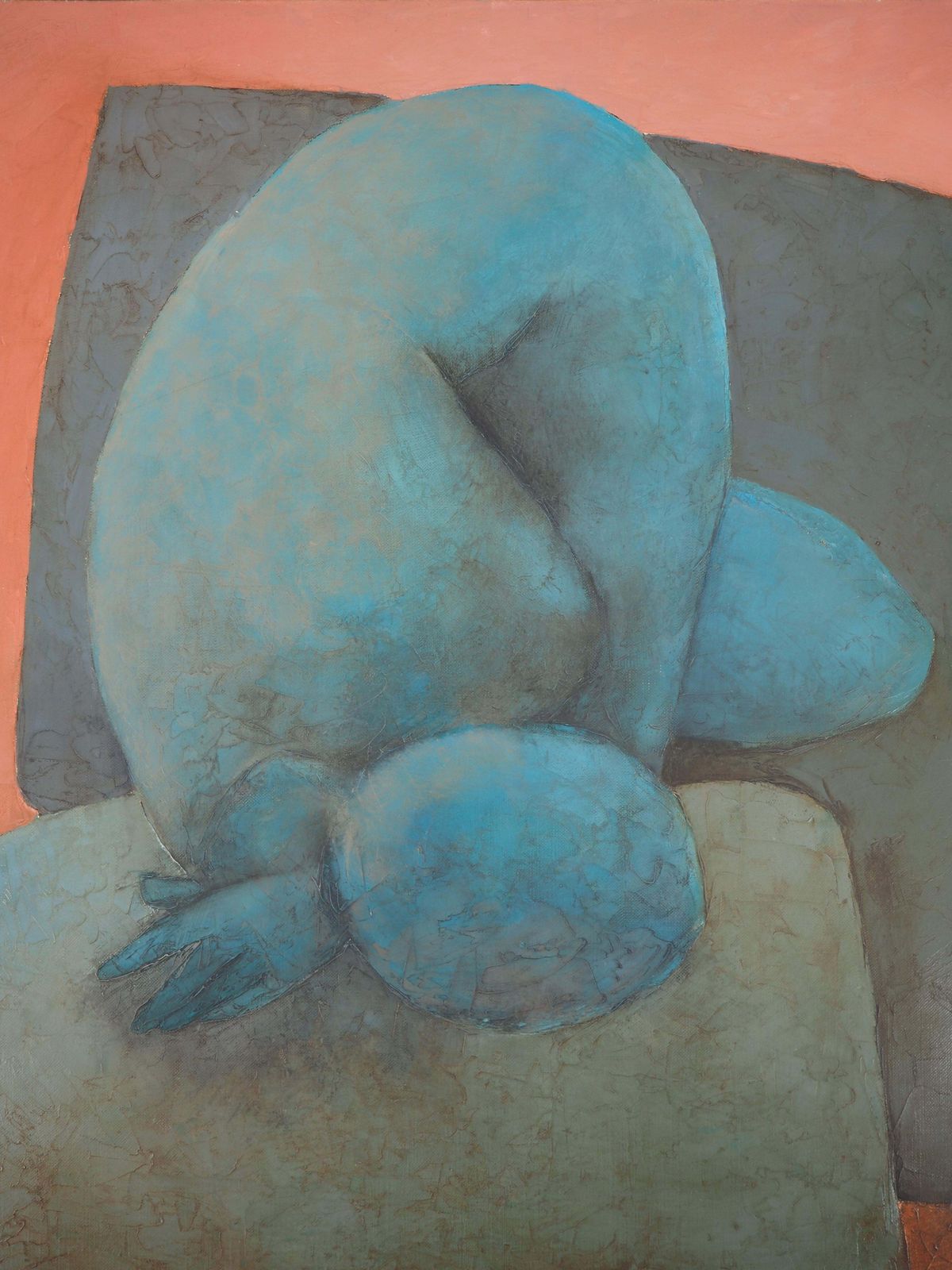 Claude Gaveauasleep Model   Original Oil On Canvas   Signed photo Art