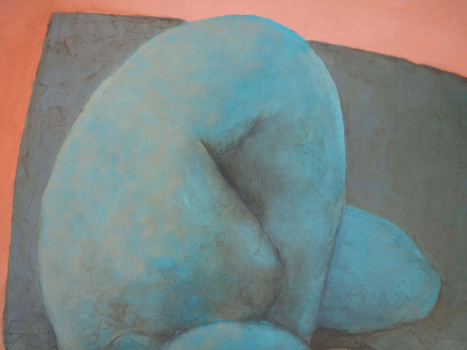 Claude Gaveauasleep Model   Original Oil On Canvas   Signed photo vinterior