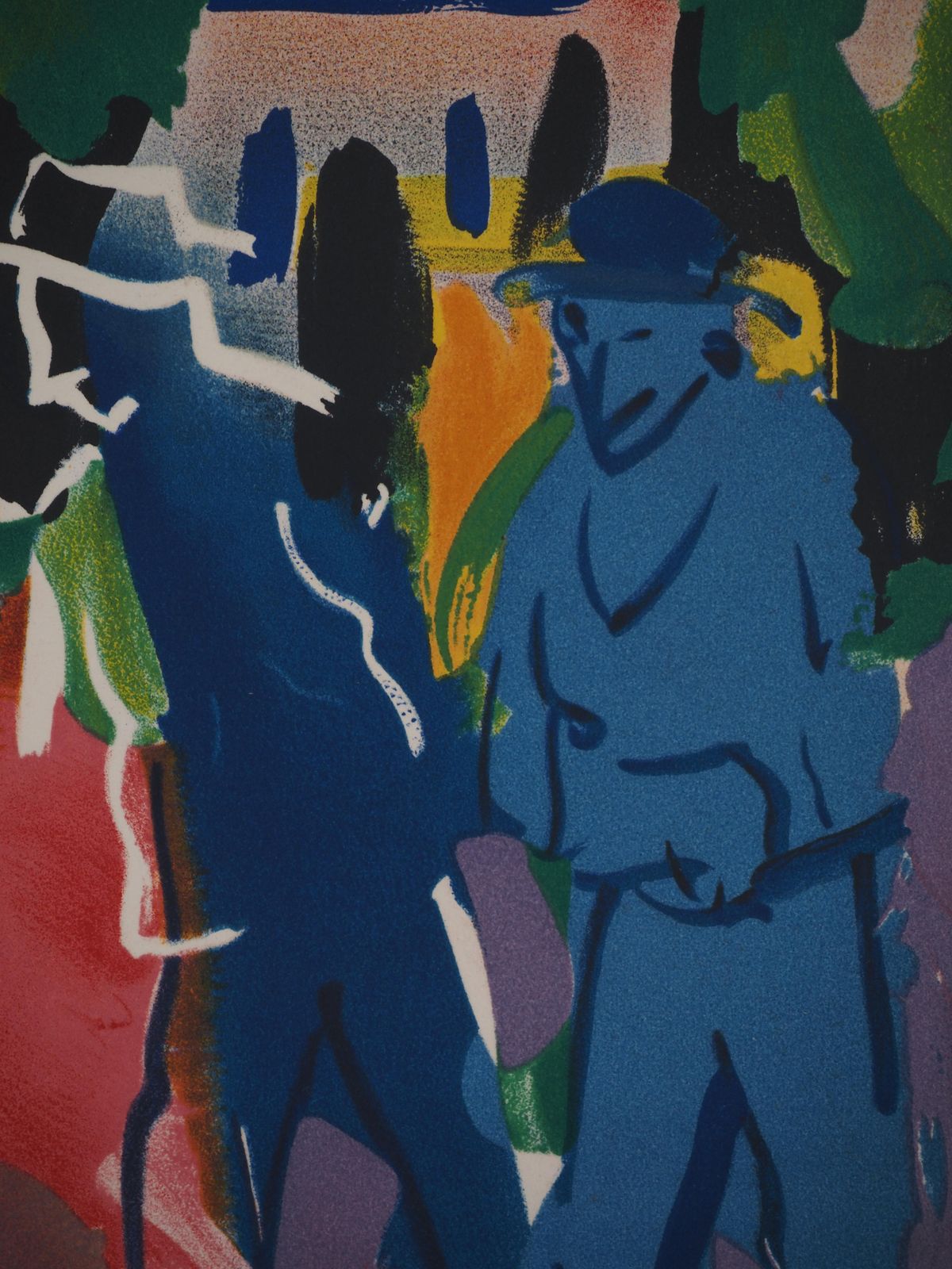 Pierre Ambrogianiprovence : Meeting In The Neighborhood   Original Lithograph photo 137.0