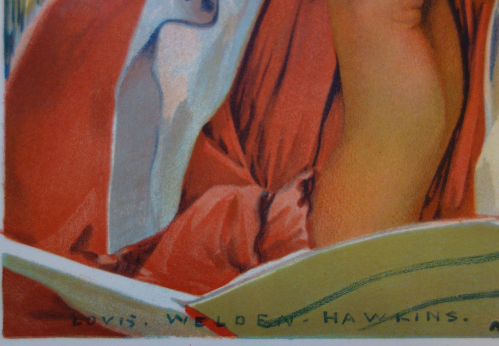 Louis Welden Hawkinswomen Enjoying A Book   Original Lithograph (L'estampe Moderne 1897 1898)1897 photo furniture