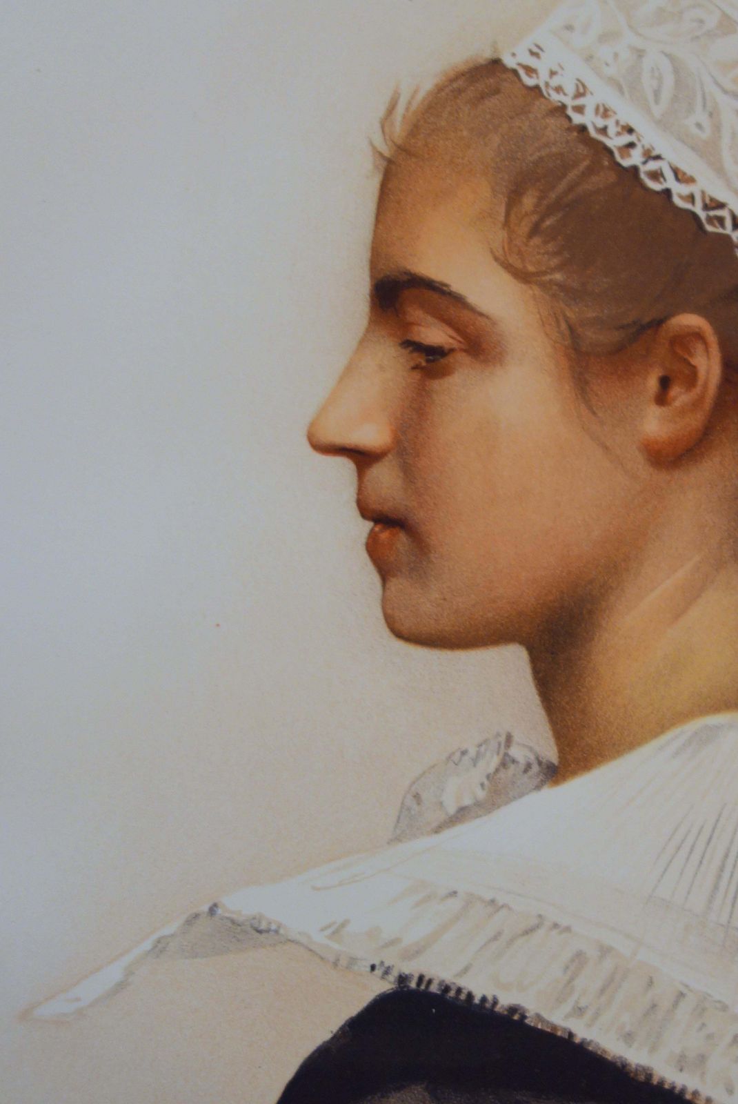 Maximilienne Guyonwoman With A Lace Headdress   Original Lithograph, 18981898 photo Art
