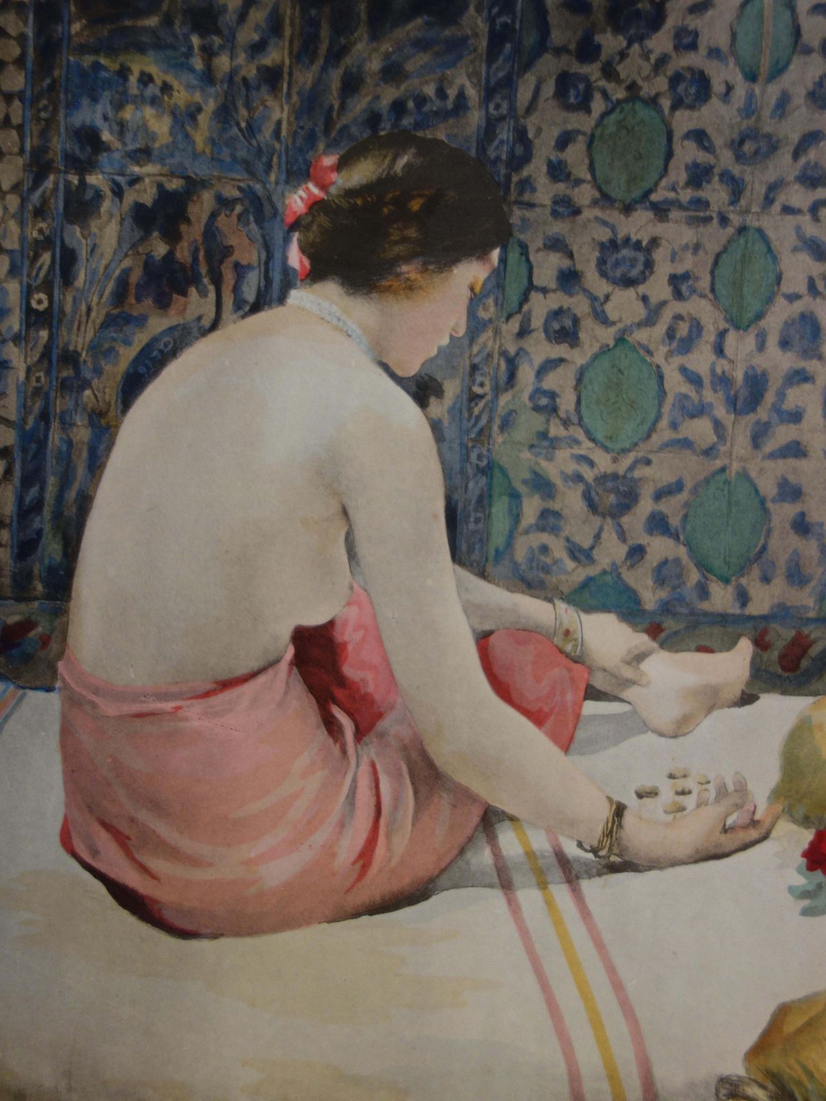 Paul Leroyorientalism : Young Women Playing   Original Lithograph, 18981897 photo Art