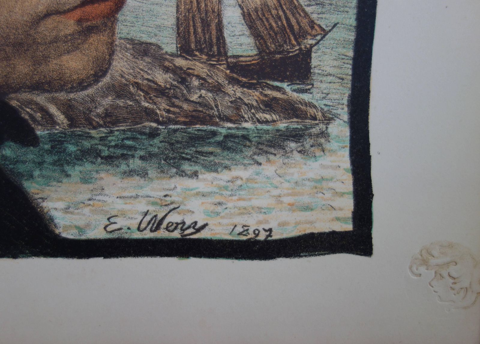 Emile Auguste Werybrittany   Original Lithograph (1897 1898)1897 photo furniture