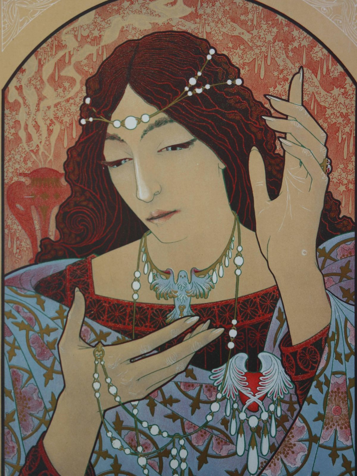 Marcel   Lenoirart Nouveau Woman Praying   Original Lithograph (1897/98)1897 photo Art