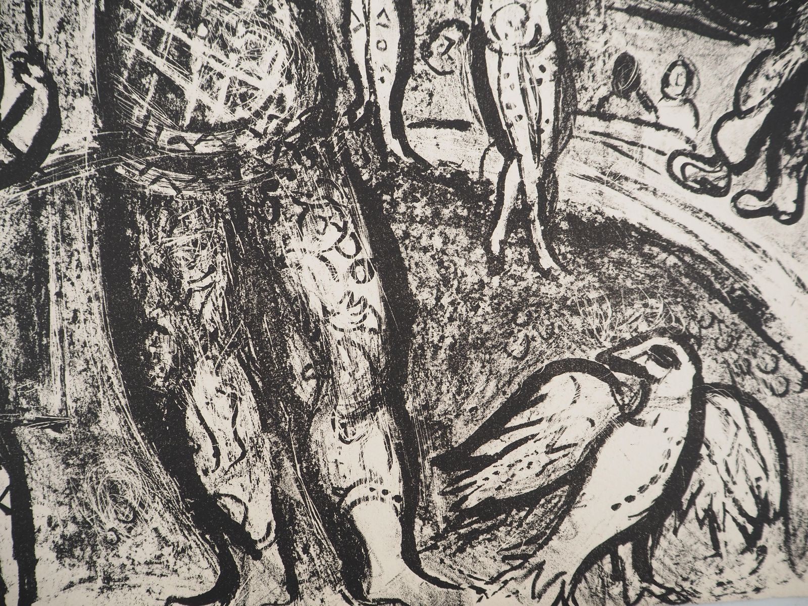 Marc Chagallthe Circus : The Artist And His Double   Original Lithograph (Mourlot #497)1967 photo vinterior