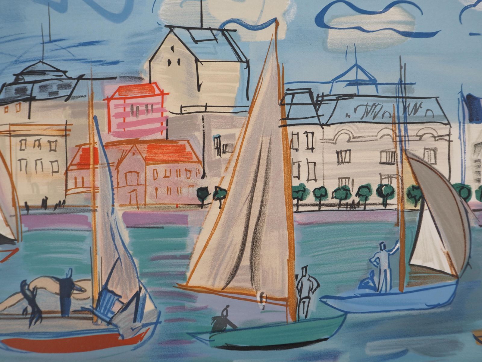 Raoul Dufysailboats   Lithograph   Printed Signature (Mourlot)1969 photo buy