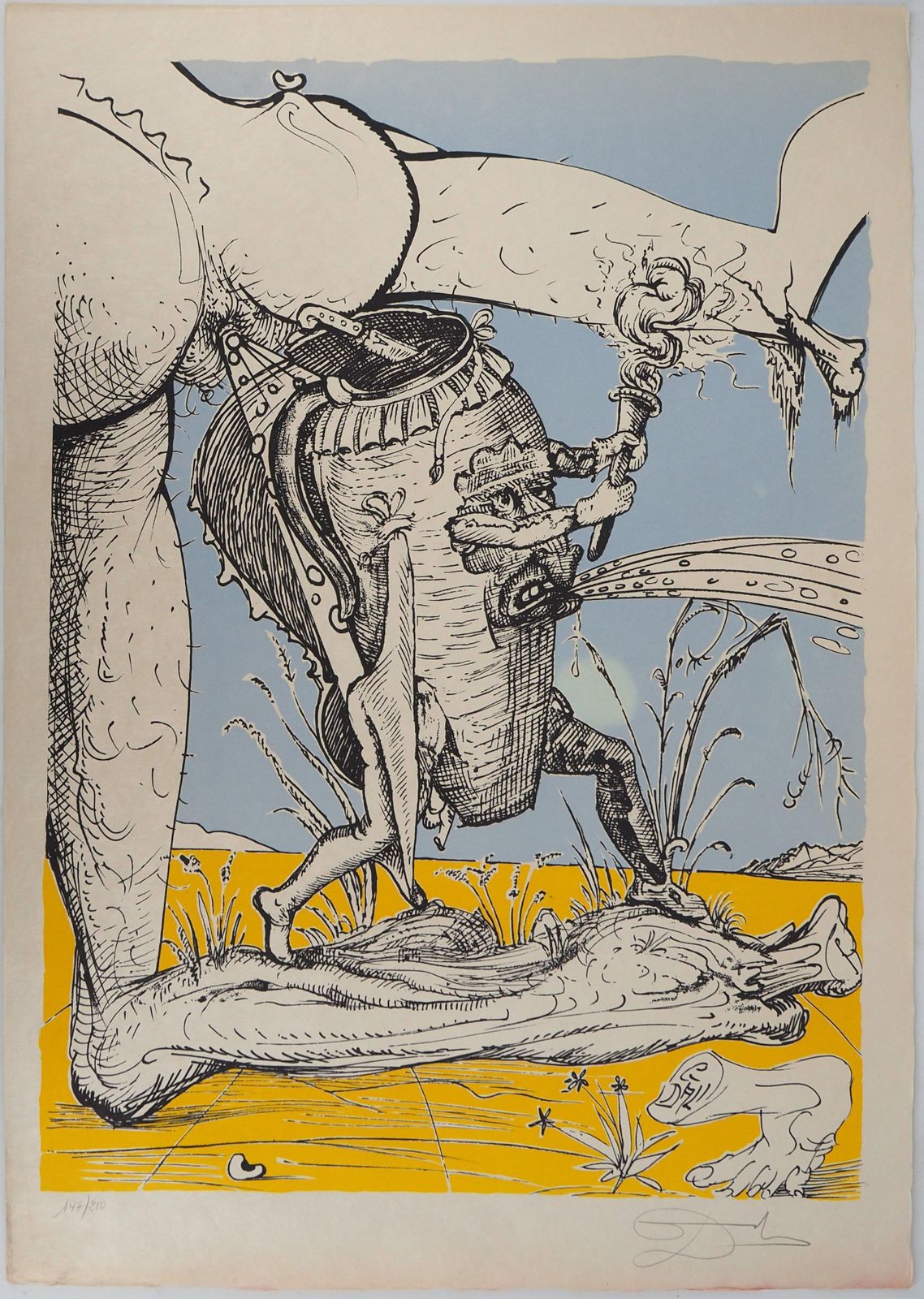 Salvador Dalí­Pantagruel : The Odd Voyage   Original Handsigned Lithograph (Field #73 7i)1973