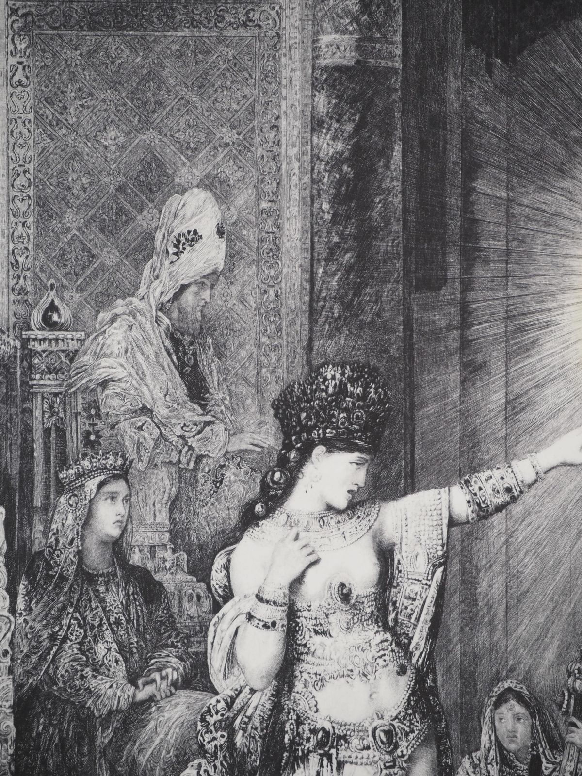 Salome And The Head Of John The Baptist   Etching From Louvre Museum photo Art