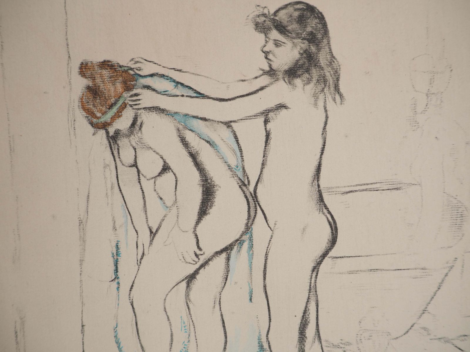 The Bath : Two Women Wiping   Lithograph (Petrides 1947)1947 photo buy