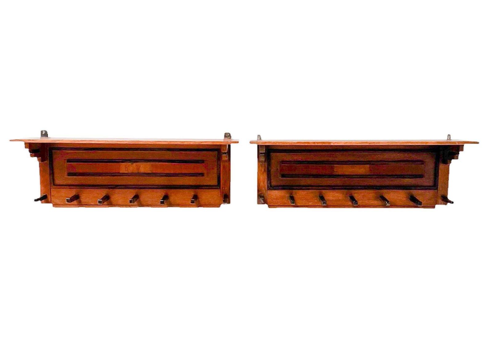 Two Art Deco Modernist Coat Racks By P.E.L. Izeren For De Genneper Molen photo furniture