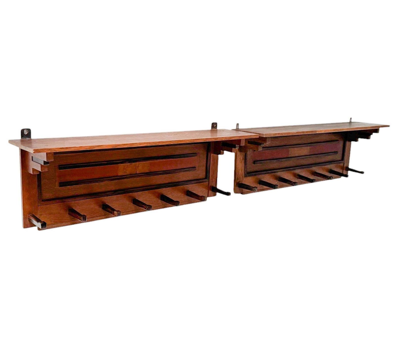 Two Art Deco Modernist Coat Racks By P.E.L. Izeren For De Genneper Molen photo for sale
