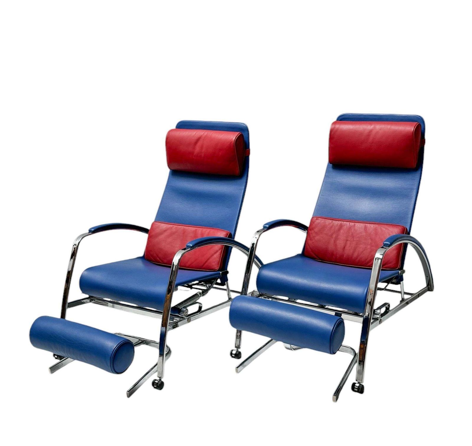Pair Of  Grand Repos Lounge Chairs With Stools By Jean Prouvé Tecta , 1980s photo furniture